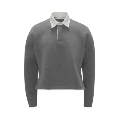 JW ANDERSON Structured Polo Top "Grey Melange"