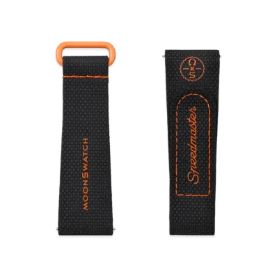 Swatch x OMEGA BIOCERAMIC MoonSwatch Rubber Strap "Black/Orange"