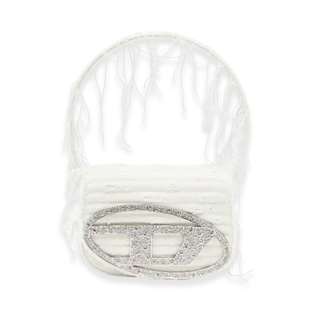 Diesel 1Dr 1Dr-Iconic Shoulder Bag In Canvas And Leather "White"