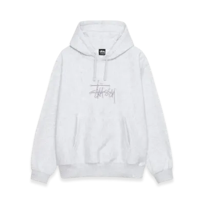 Stussy Basic Applique Hoodie "Ash Heather"
