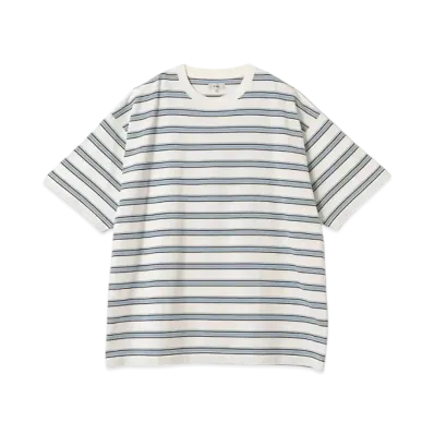 BEAMS Loose Border Tee "White"