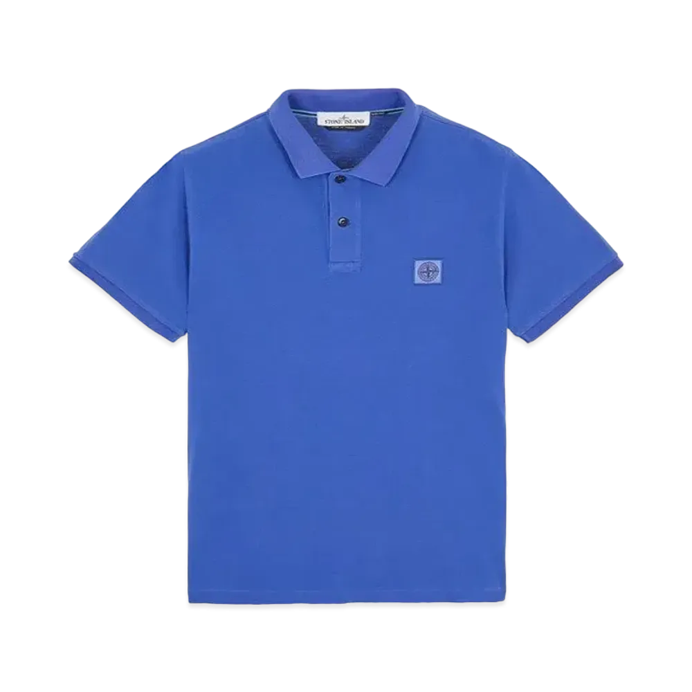 Stone Island 22S67 COTTON PIQUE PIGMENT DYED_SLIM FIT "Periwinkle"