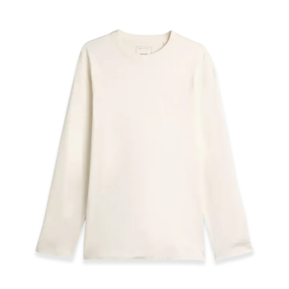 Y-3 Logo Long Sleeve Tee "Chalk White"