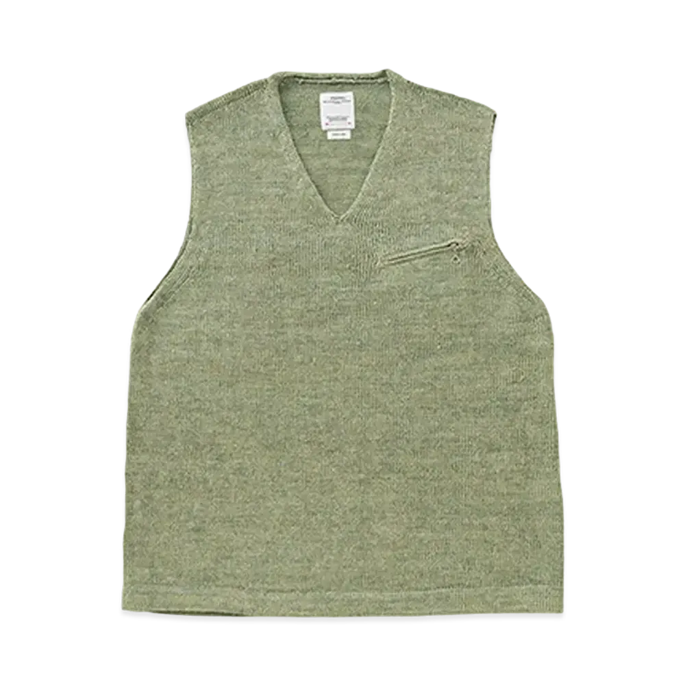 visvim BOBET V-NECK VEST "Lt.Green"