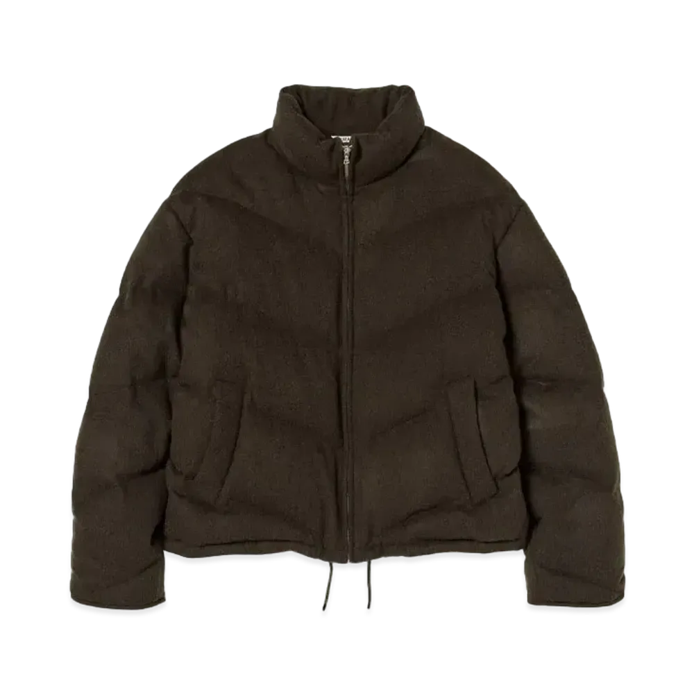AURALEE Baby Camel Flannel Down Blouson "Dark Brown"