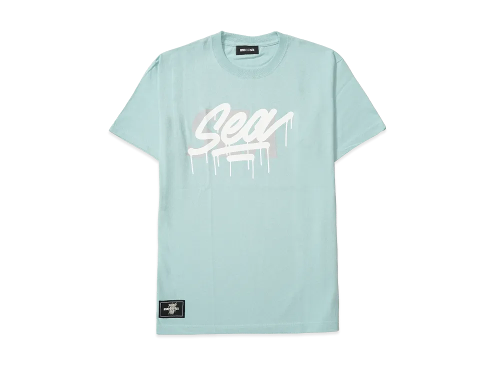 WIND AND SEA WDS x CASETiFY x it's a living T-shirt Triple Name Main Logo "Mint"