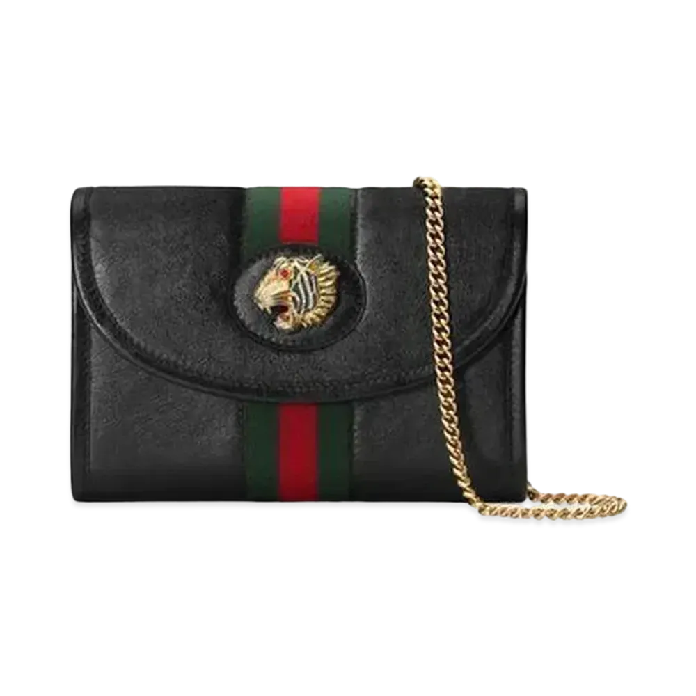 GUCCI Raja Chain Shoulder Bag "Black"