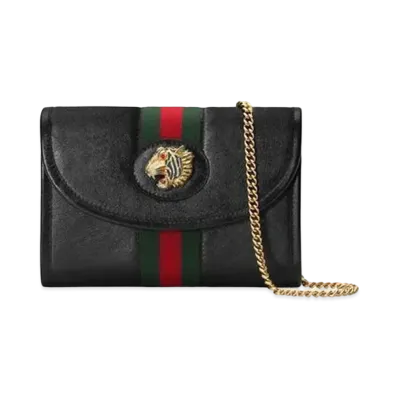GUCCI Raja Chain Shoulder Bag "Black"
