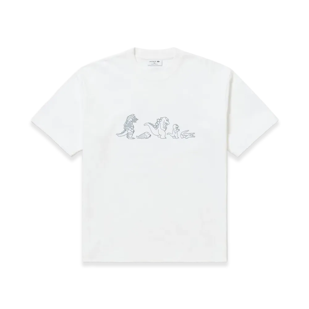 LACOSTE x Godzilla 2.0 Team Godzilla Tee "White"