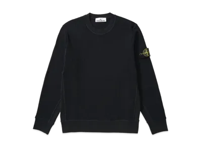 Stone Island Crewneck Sweatshirt In Waffle-Knit Organic Cotton "Blue"