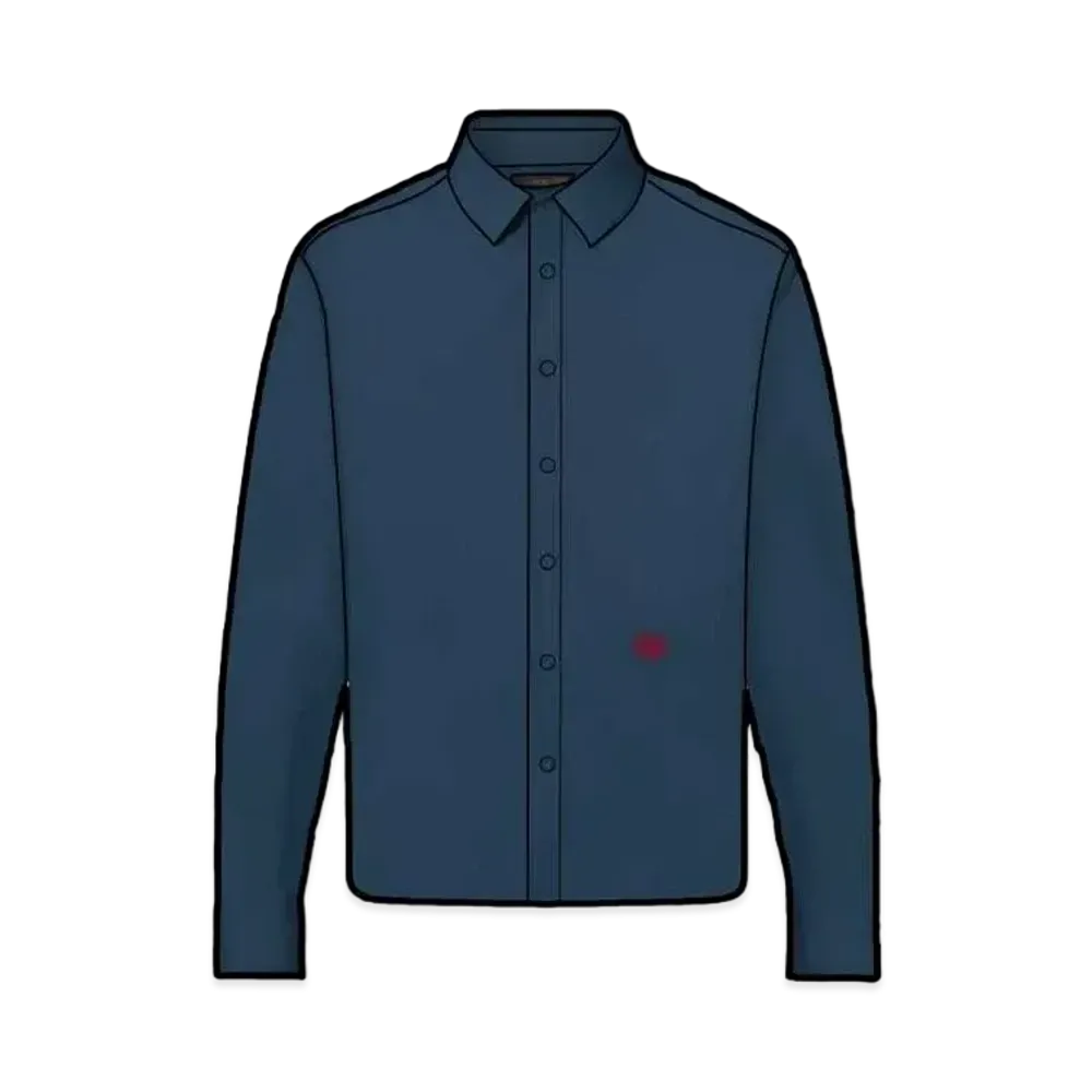 Louis Vuitton x NIGO EMBROIDERED HEART LS SHIRT "Navy"