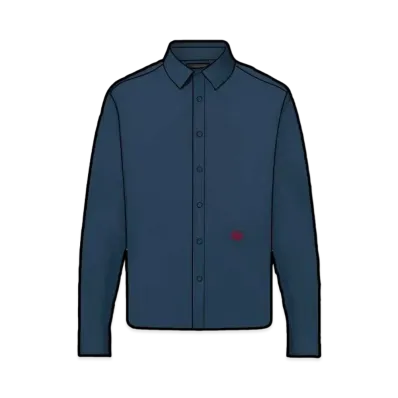 Louis Vuitton x NIGO EMBROIDERED HEART LS SHIRT "Navy"