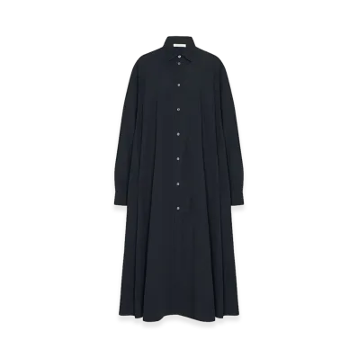 The Row Women's Zeph Cotton Dress "Dark Navy"
