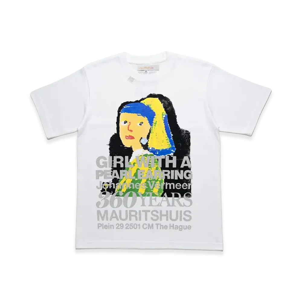 COMME des GARCONS Osaka x Mauritshuis x Tags Wkgpty Productions Sketch Girl With a Pearl Earring Print SP Tee "White"