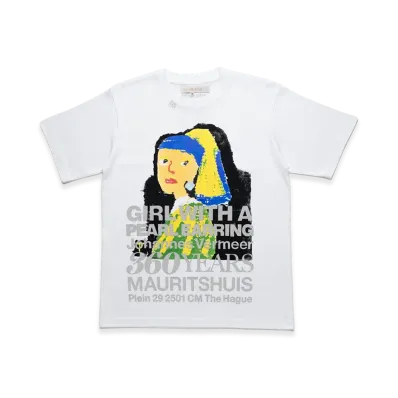 COMME des GARCONS Osaka x Mauritshuis x Tags Wkgpty Productions Sketch Girl With a Pearl Earring Print SP Tee "White"