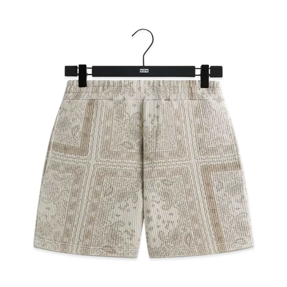 Kith Striped Interlock Curtis Short "Canvas"
