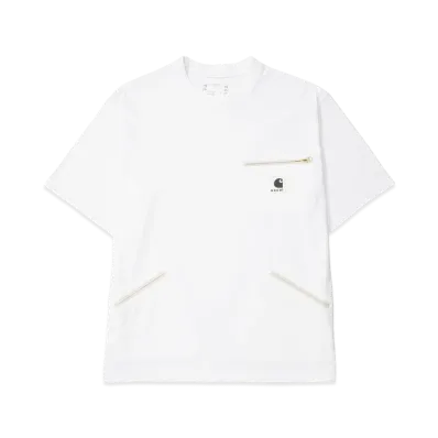 sacai x Carhartt WIP Cotton Jersey T-Shirt "White"