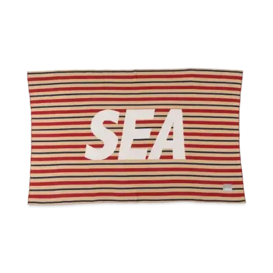 WIND AND SEA x NESTWELL Stripe Blanket "Red/Blue"