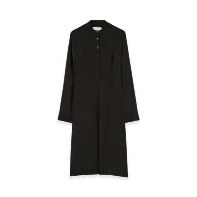 Jil Sander Fluid Viscose Shirt Dress "Black"
