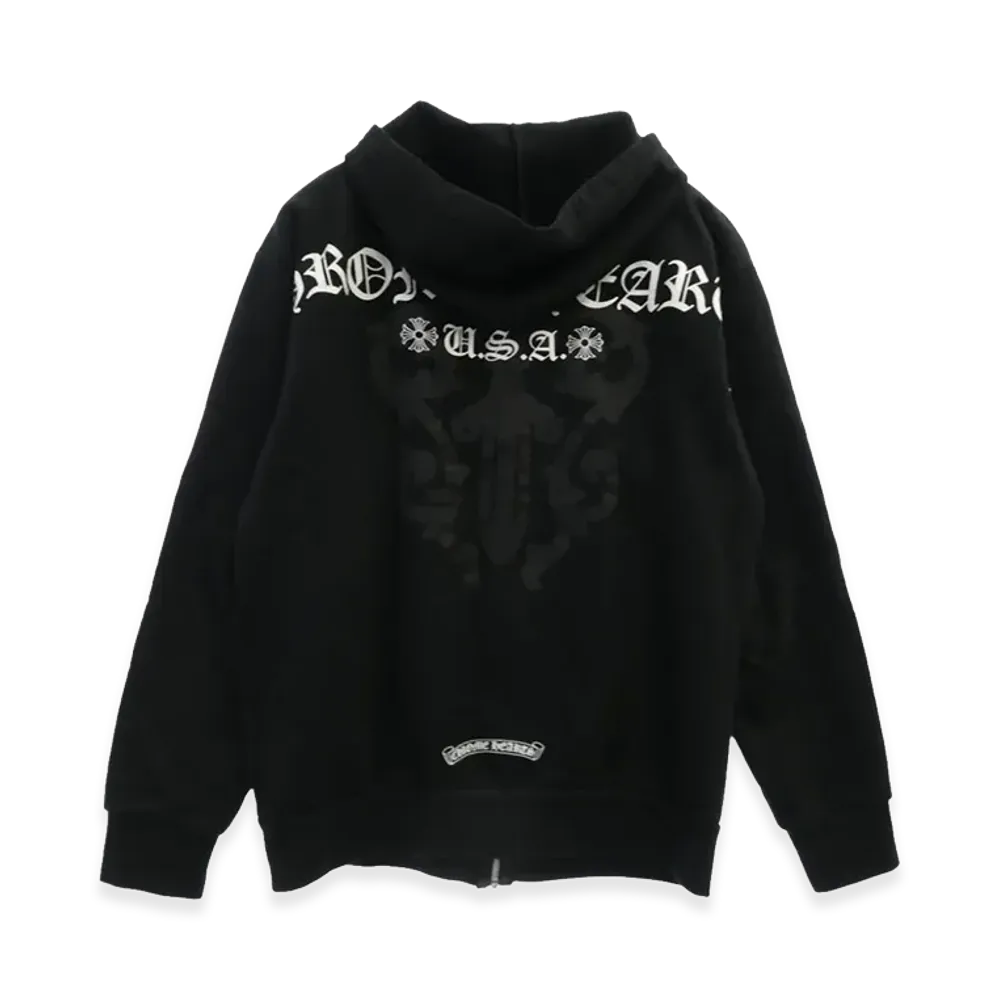 Chrome Hearts CH Plus Back Logo Dagger Zip Hoodie "Black"