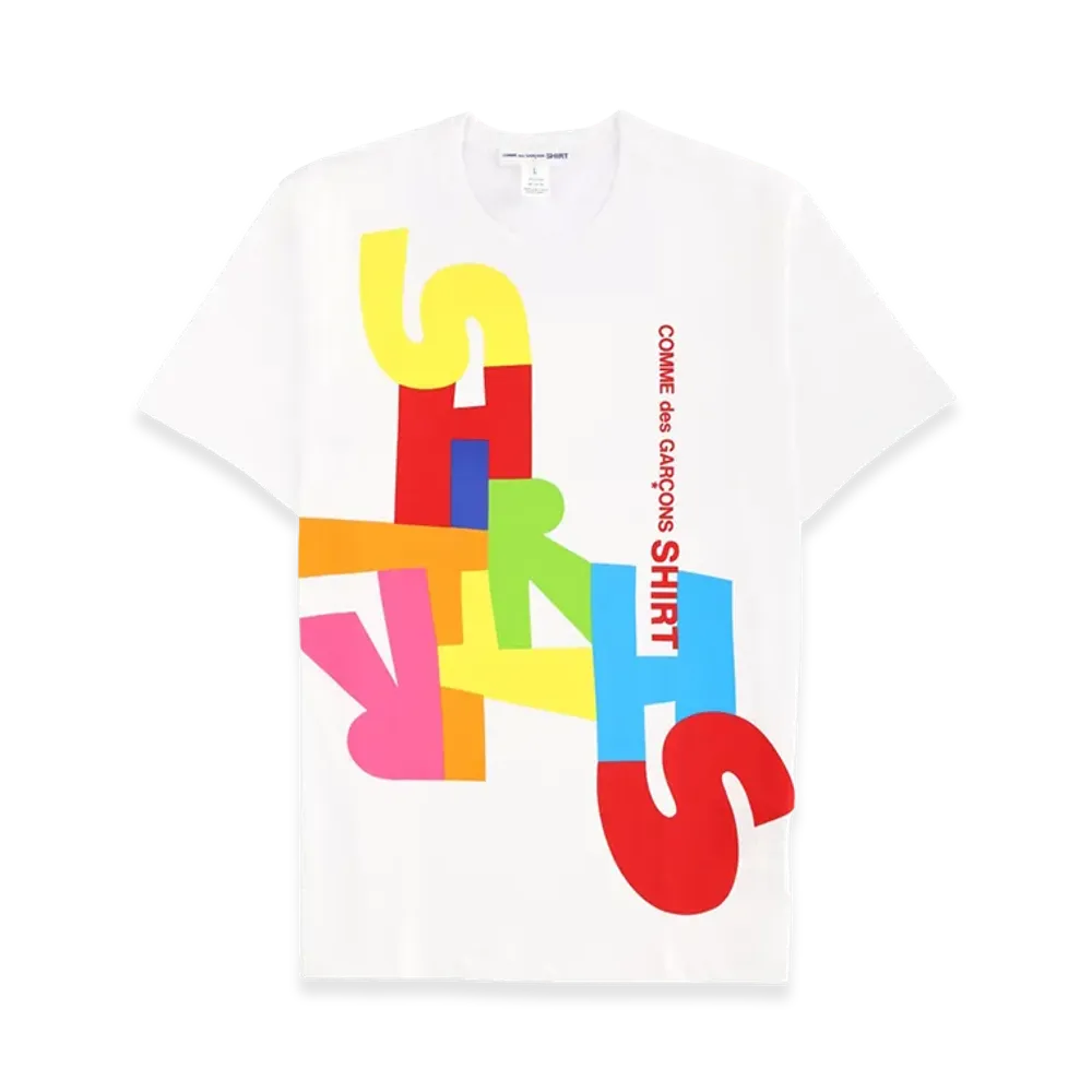 COMME des GARCONS SHIRT T-Shirt with Print "White"
