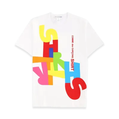 COMME des GARCONS SHIRT T-Shirt with Print "White"