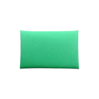 Hermes Calvi Duo Veau Epsom "Vert Comics/Vert Fizz/Silver"