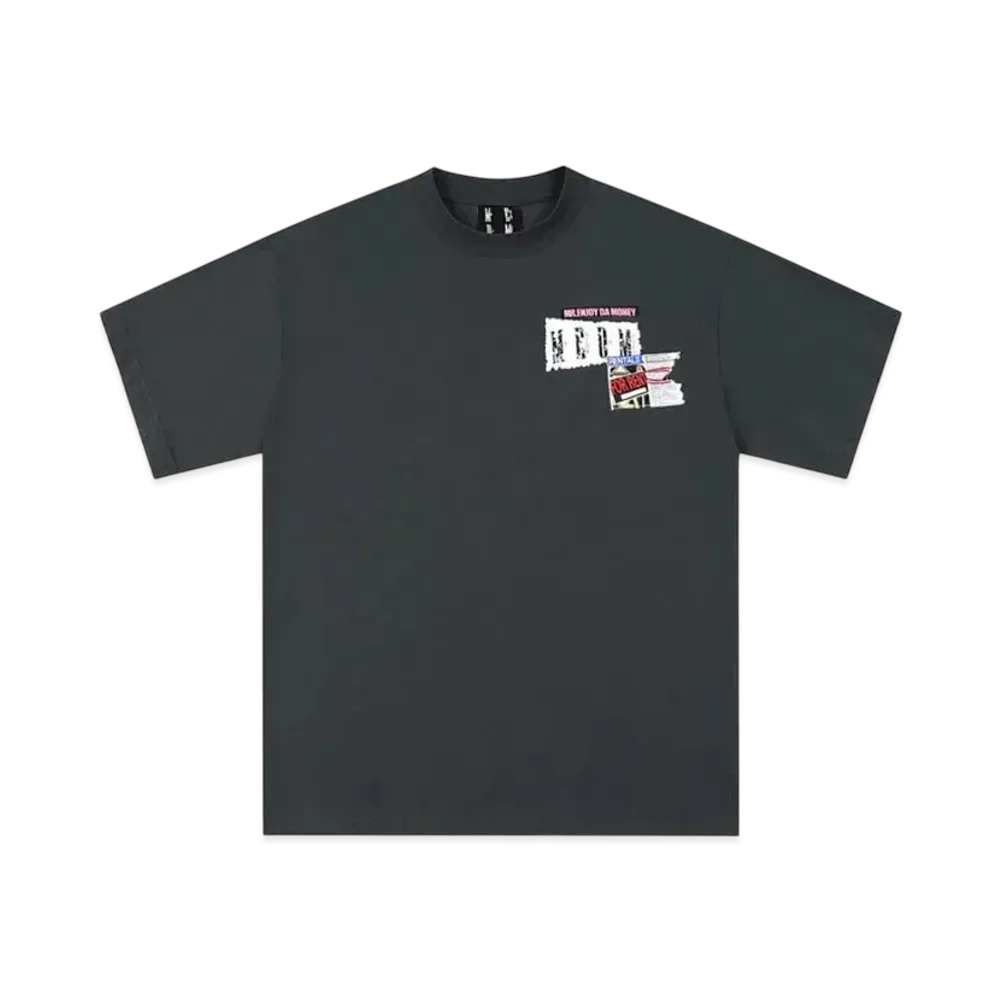 MR. ENJOY DA MONEY Patch Embroidery Short Sleeved Tee "Grey"