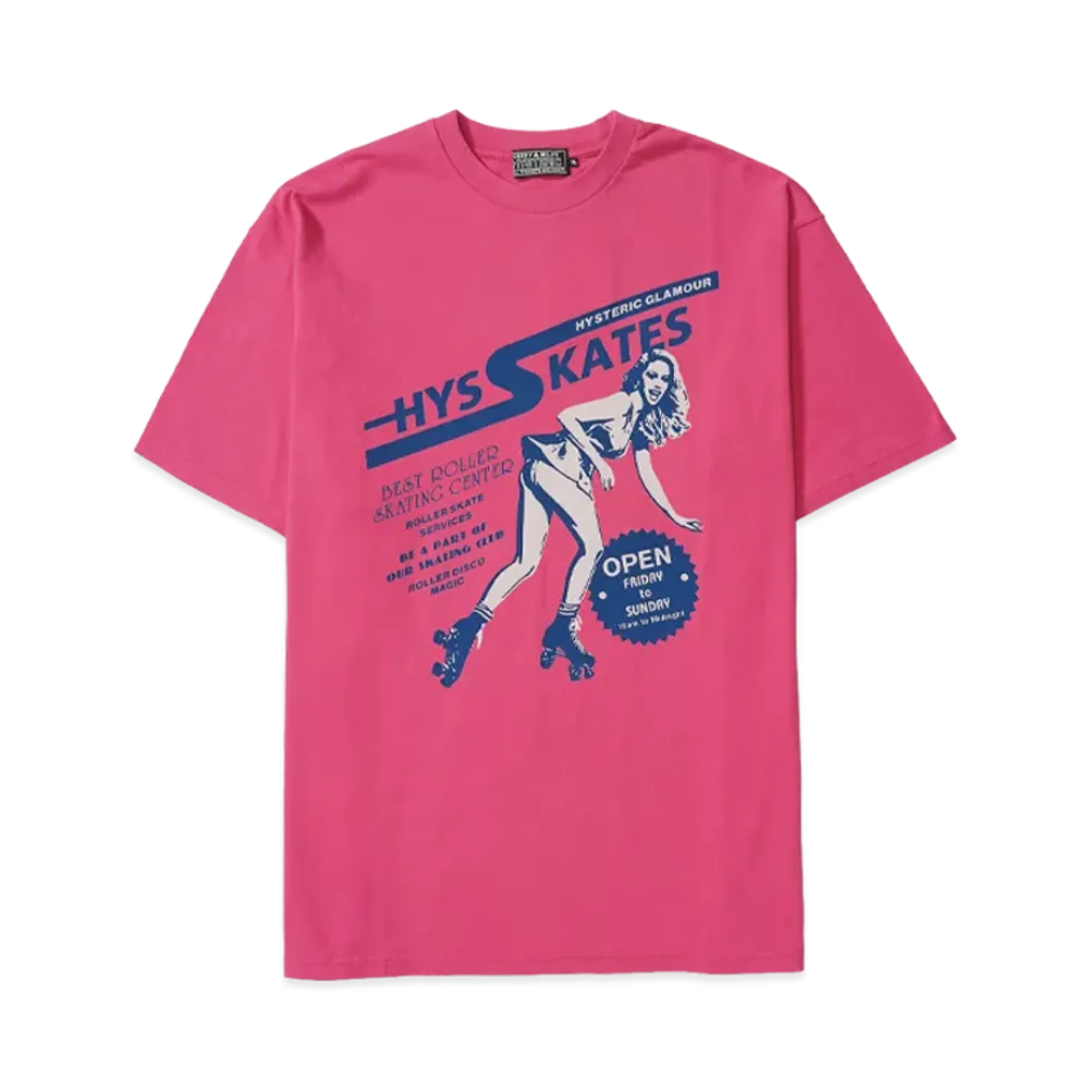 HYSTERIC GLAMOUR HYS Skates Tee "Pink"