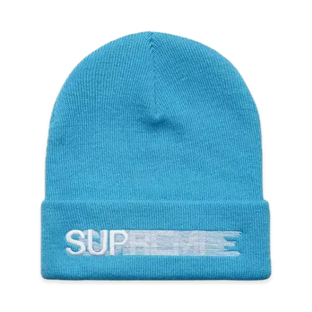 Supreme Motion Logo Beanie "Bright Blue" (23SS)