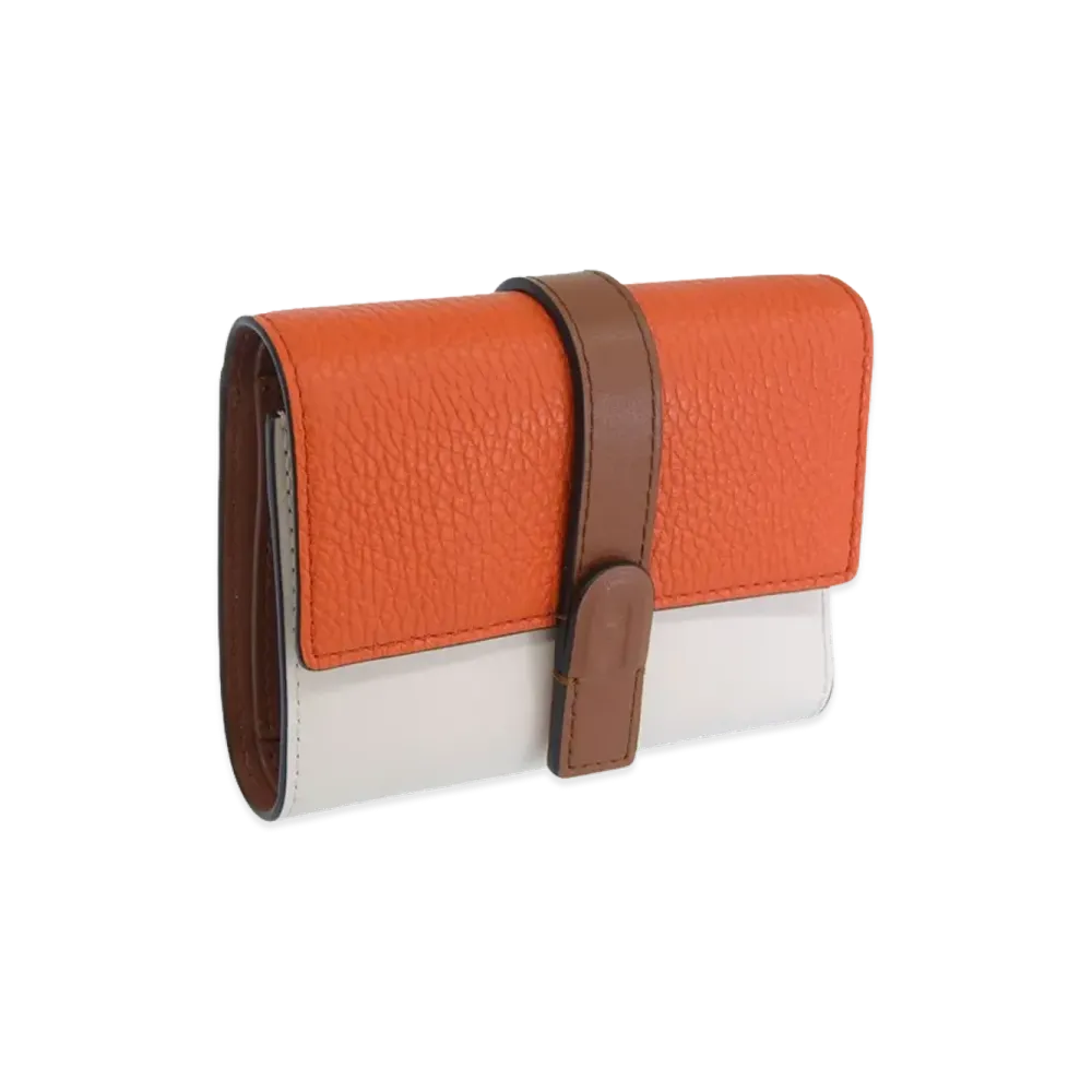 FURLA Grazia Compact Wallet Trifold "Orange"