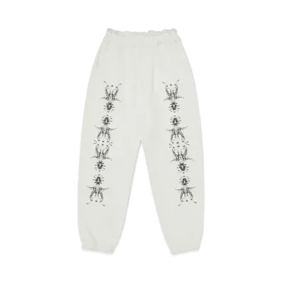THUG CLUB Dragon Jogger Pants "White"