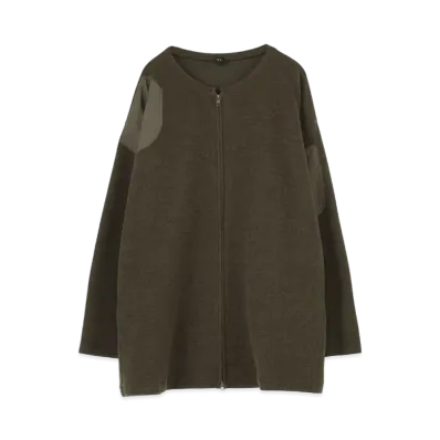 Yohji Yamamoto Y's DOUBLE FACE FULL ZIP CARDIGAN "Khaki"