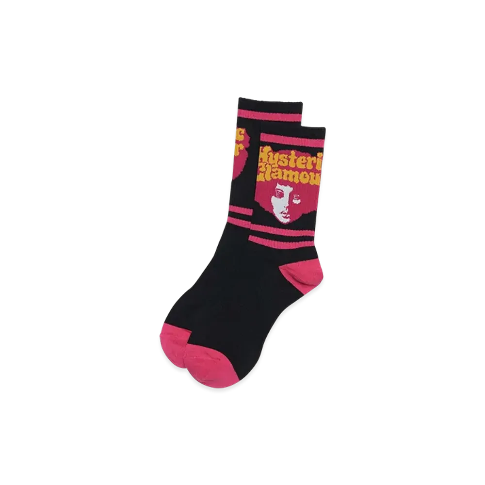 HYSTERIC GLAMOUR Afro Girl Socks "Black"