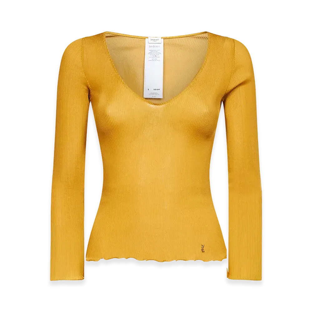 Saint Laurent Women's Sweaters "Yellow"