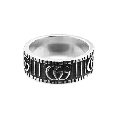 GUCCI Silver Ring With Double G