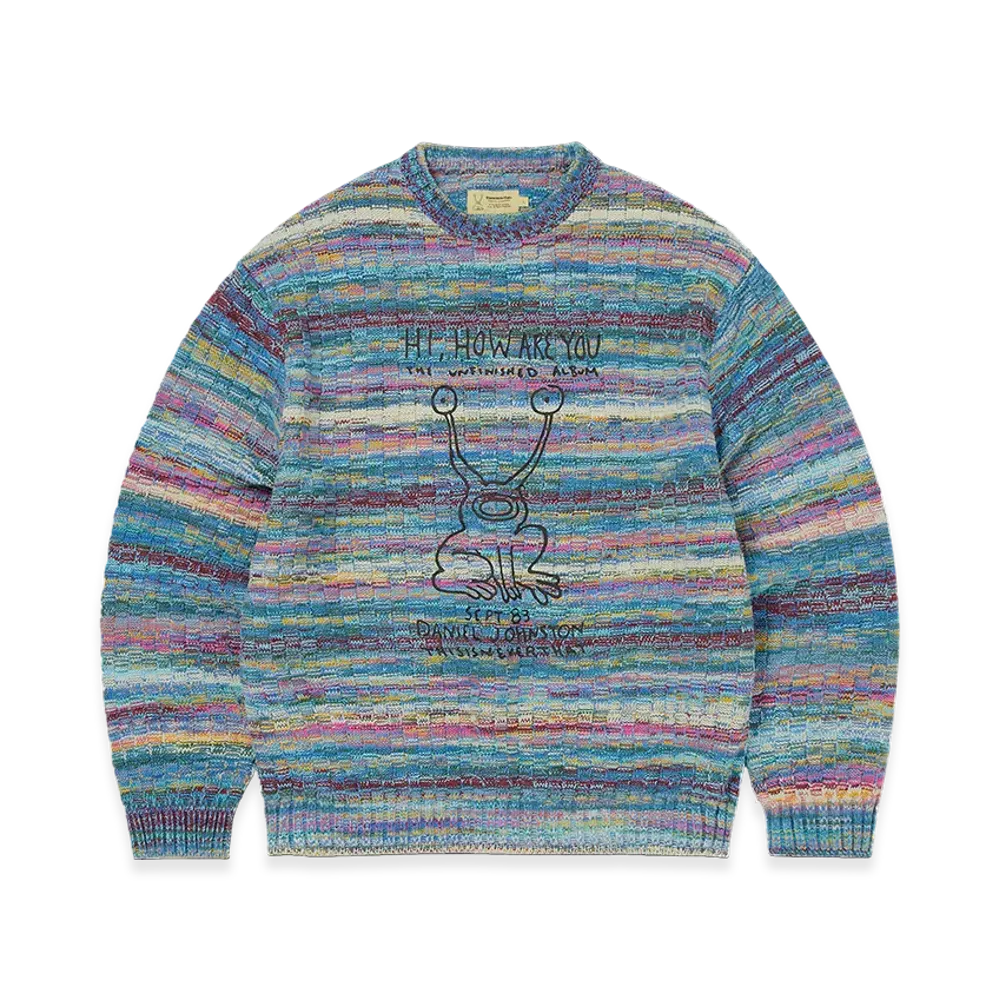 thisisneverthat x Daniel Johnston Frog Knit Sweater "Blue"