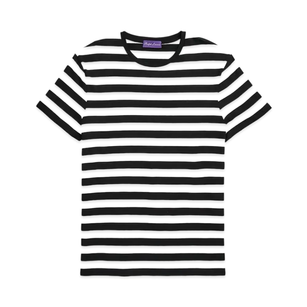 Ralph Lauren Purple Label Striped Lyle Crewneck Tee "Black"
