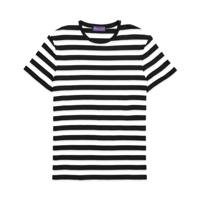 Ralph Lauren Purple Label Striped Lyle Crewneck Tee "Black"