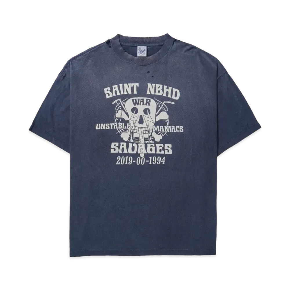 SAINT Mxxxxxx x NEIGHBORHOOD SS Tee STHD.SAINTNBHD "Navy" SM-HR8-0000-C71 / 25119SMN-CSM04S