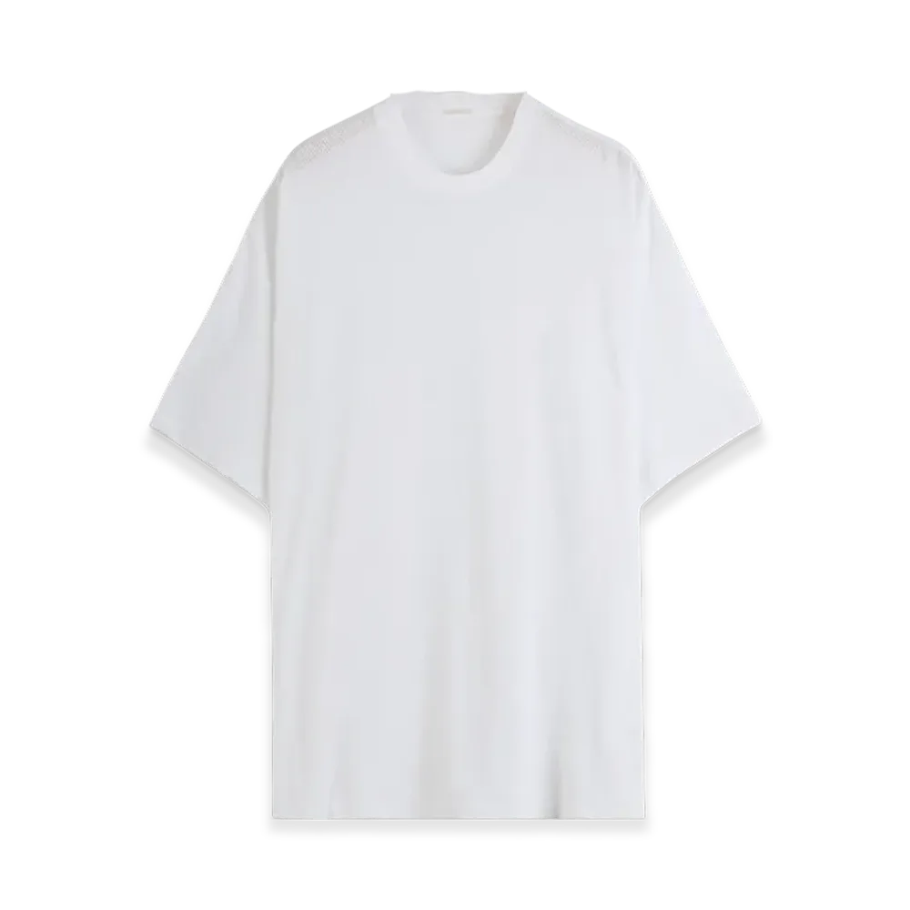 COMOLI Cotton Mesh Short Sleeve T-Shirt "White"
