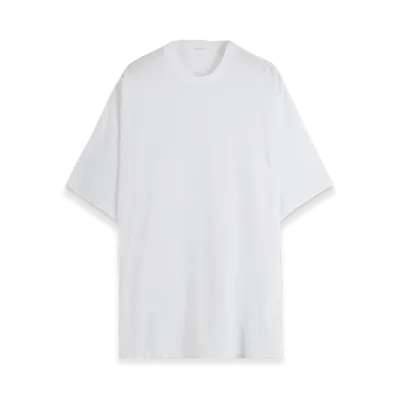 COMOLI Cotton Mesh Short Sleeve T-Shirt "White"