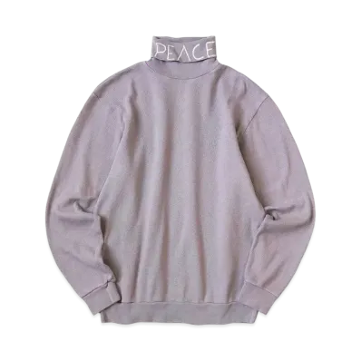 KAPITAL Waffle High Neck Long Tee "Light Purple"