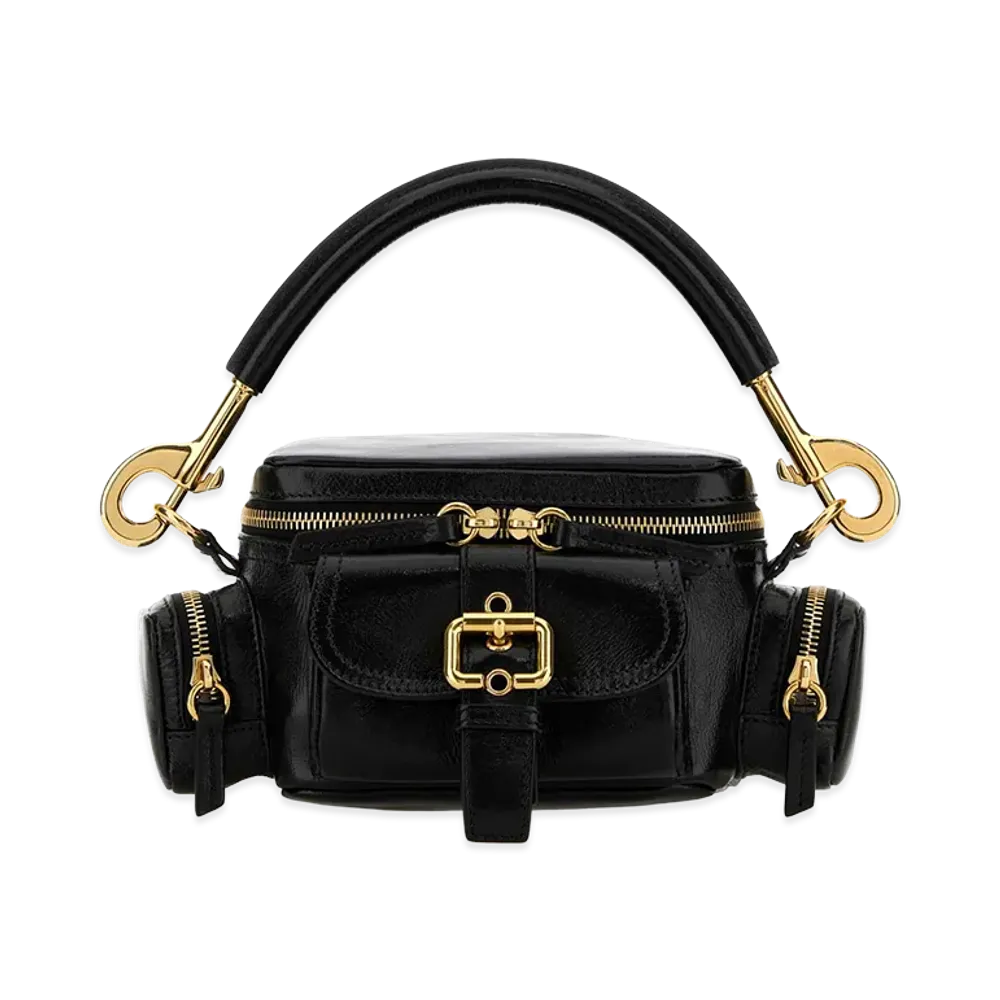Chloe Women's Leather Small Camera Bag Handbag "Black"