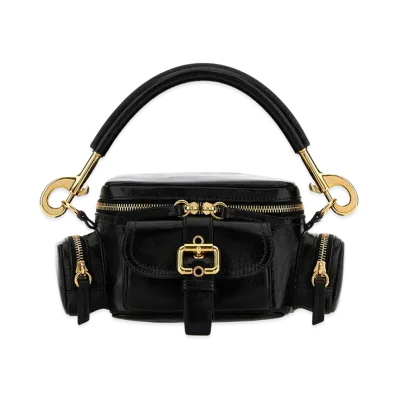 Chloe Women's Leather Small Camera Bag Handbag "Black"