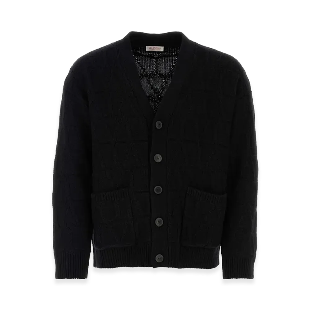 Valentino Wool Cardigan "Black/Printed"