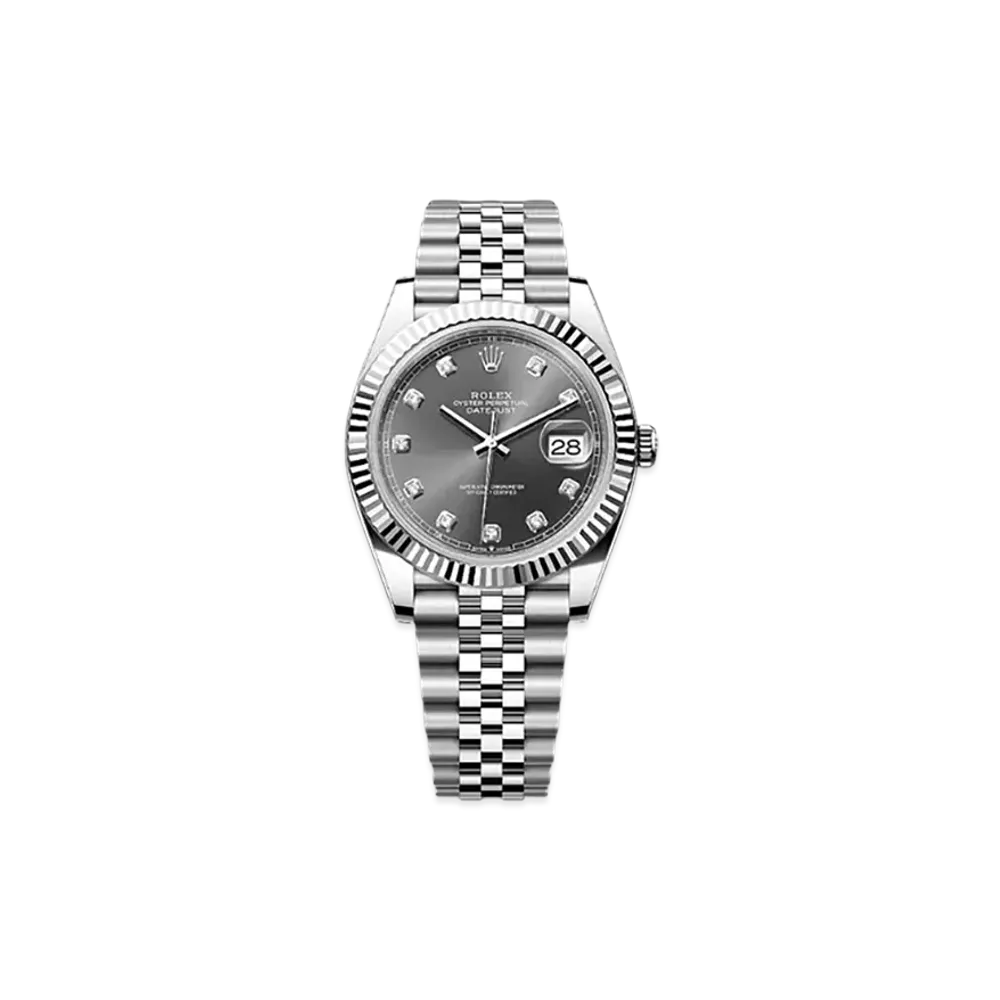 ROLEX Datejust 41 Oystersteel & White Gold "Charcoal"
