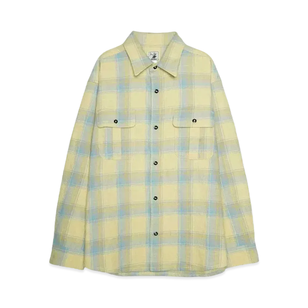 ANDFAMILYS Classic Flannel Shirts "LIGHTYELLOW"
