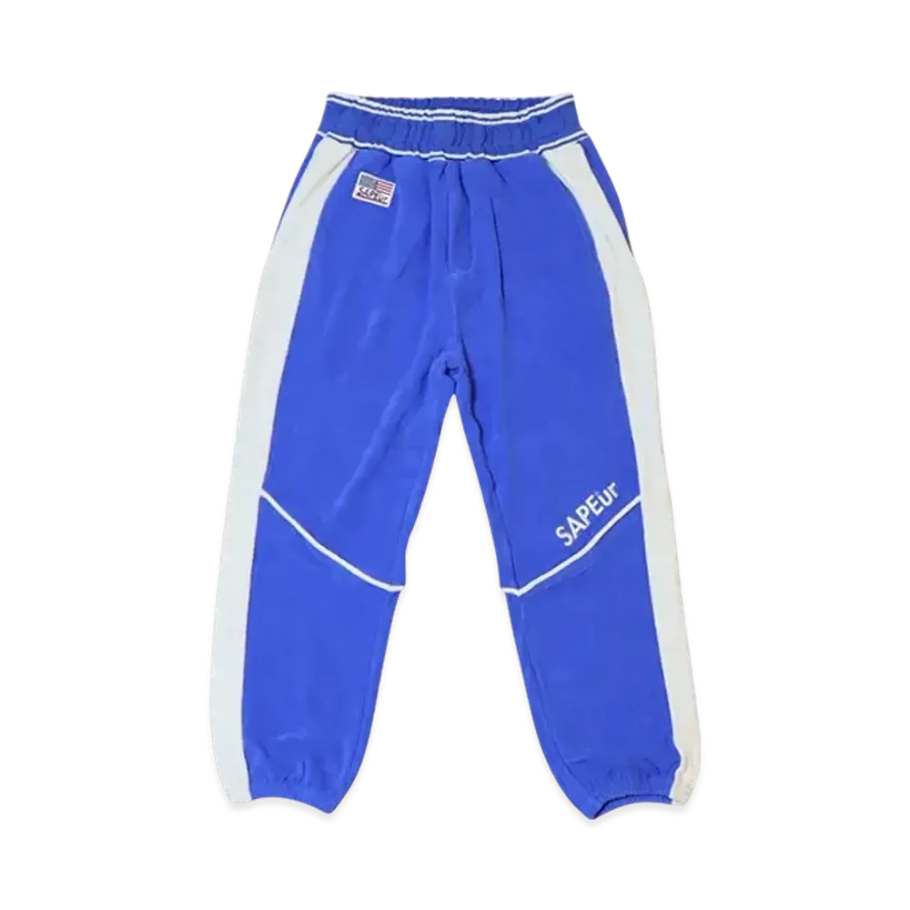 SAPEur Kid's 2028 Los Angeles Pile Jersey Pants "Blue"
