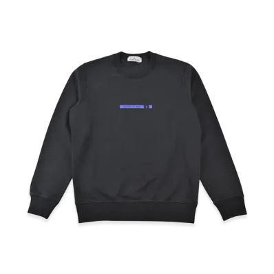 Stone Island 63085 Logo Print Cotton Sweatshirt Black - 22SS "Black"
